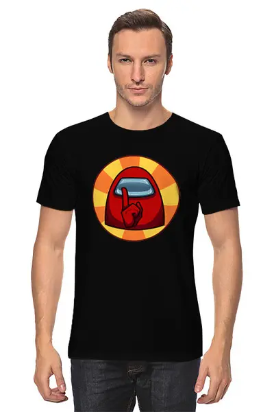 Заказать мужскую футболку в Москве. Футболка классическая Among Us от El Fox - готовые дизайны и нанесение принтов.