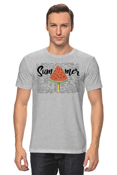 Заказать мужскую футболку в Москве. Футболка классическая Burgers от oneredfoxstore@gmail.com - готовые дизайны и нанесение принтов.