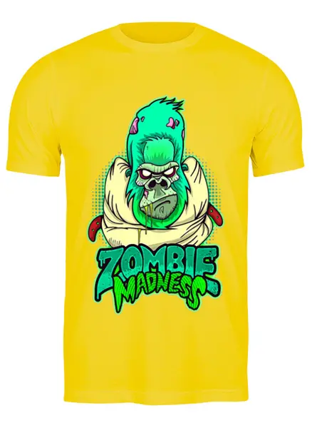 Заказать мужскую футболку в Москве. Футболка классическая Zombie madness  от ПРИНТЫ ПЕЧАТЬ  - готовые дизайны и нанесение принтов.