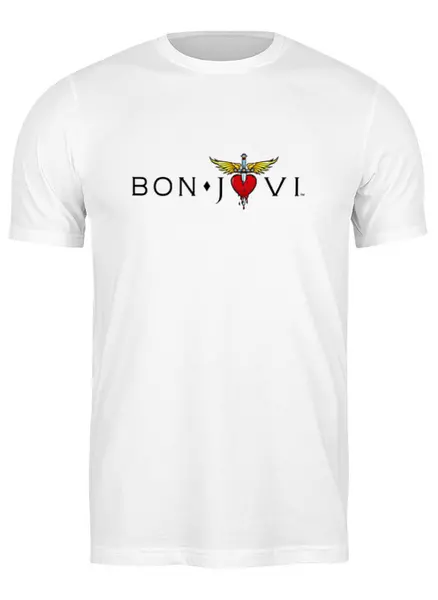Заказать мужскую футболку в Москве. Футболка классическая Bon Jovi от Fedor - готовые дизайны и нанесение принтов.