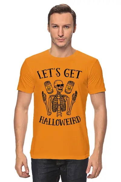 Заказать мужскую футболку в Москве. Футболка классическая Хэллоуин от geekbox - готовые дизайны и нанесение принтов.