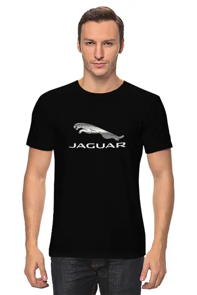 Заказать мужскую футболку в Москве. Футболка классическая JAGUAR  от DESIGNER   - готовые дизайны и нанесение принтов.