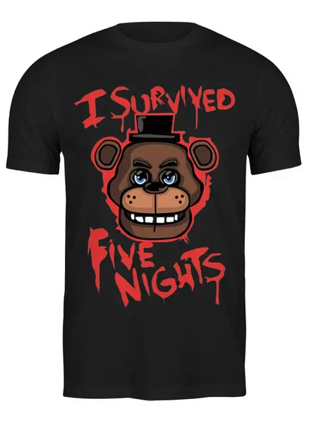 Заказать мужскую футболку в Москве. Футболка классическая Five Nights at Freddy  от cherdantcev - готовые дизайны и нанесение принтов.