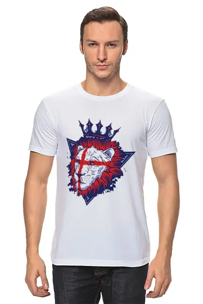 Заказать мужскую футболку в Москве. Футболка классическая Король лев от YellowCloverShop - готовые дизайны и нанесение принтов.