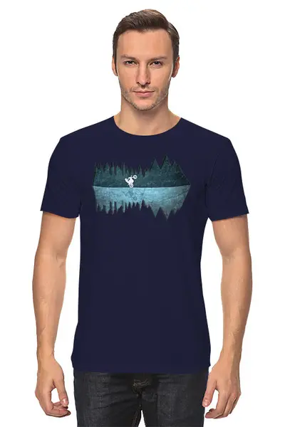 Заказать мужскую футболку в Москве. Футболка классическая Go To The Mountains от oneredfoxstore@gmail.com - готовые дизайны и нанесение принтов.