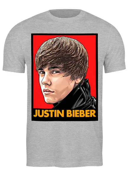 Заказать мужскую футболку в Москве. Футболка классическая Justin Bieber от Leichenwagen - готовые дизайны и нанесение принтов.
