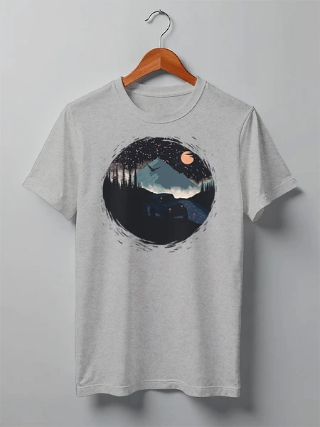 Заказать мужскую футболку в Москве. Футболка классическая Offroad от oneredfoxstore@gmail.com - готовые дизайны и нанесение принтов.