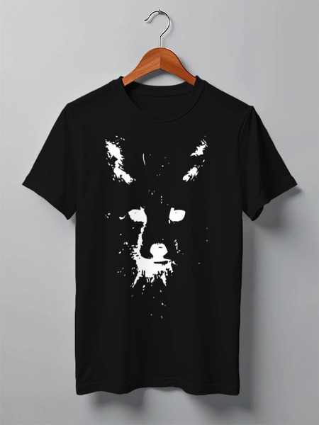 Заказать мужскую футболку в Москве. Футболка классическая Fox Here от oneredfoxstore@gmail.com - готовые дизайны и нанесение принтов.