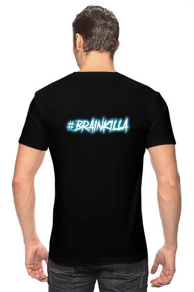 Заказать мужскую футболку в Москве. Футболка классическая merch brainkilla от Paul Paul - готовые дизайны и нанесение принтов.