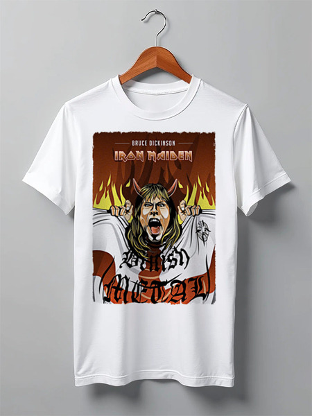Заказать мужскую футболку в Москве. Футболка классическая Iron Maiden Band от Leichenwagen - готовые дизайны и нанесение принтов.