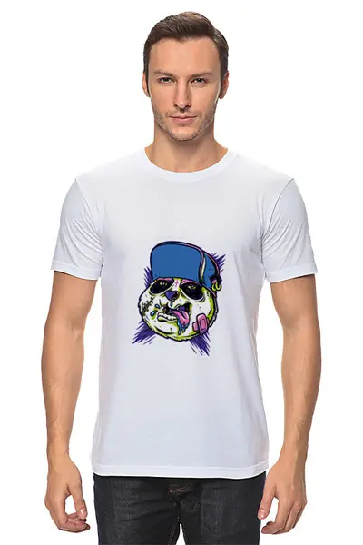 Заказать мужскую футболку в Москве. Футболка классическая Panda от acidhouses - готовые дизайны и нанесение принтов.