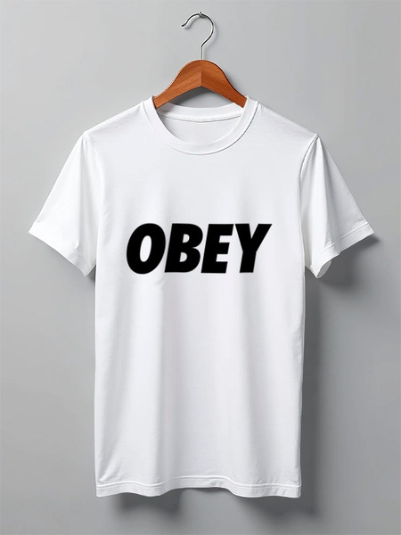 Заказать мужскую футболку в Москве. Футболка классическая OBEY  от DESIGNER   - готовые дизайны и нанесение принтов.
