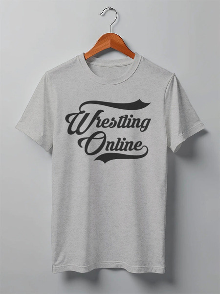 Заказать мужскую футболку в Москве. Футболка классическая Wrestling Online T shirt от Сергей Брайкин - готовые дизайны и нанесение принтов.