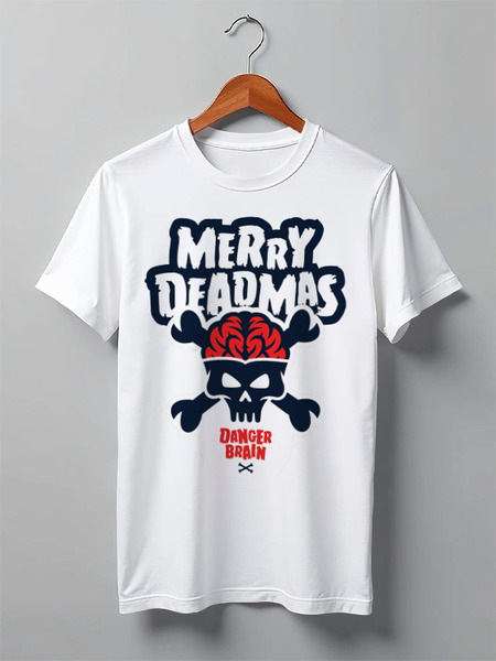 Заказать мужскую футболку в Москве. Футболка классическая Merry Deadmas  от iZOMBIE - готовые дизайны и нанесение принтов.