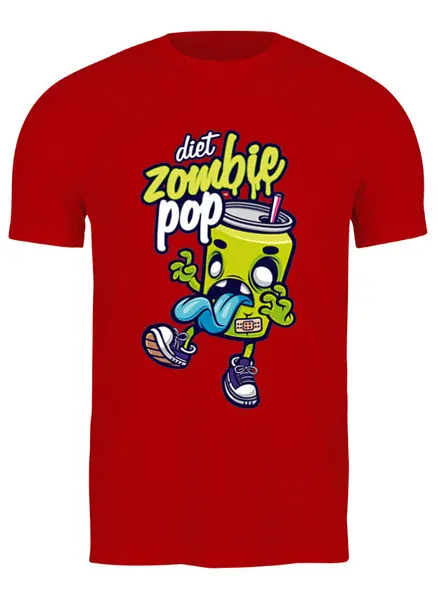 Заказать мужскую футболку в Москве. Футболка классическая Zombie pop от ПРИНТЫ ПЕЧАТЬ  - готовые дизайны и нанесение принтов.