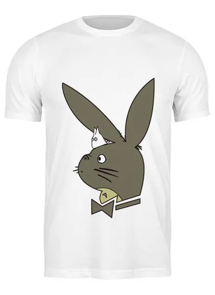 Заказать мужскую футболку в Москве. Футболка классическая Playboy Totoro от skynatural - готовые дизайны и нанесение принтов.