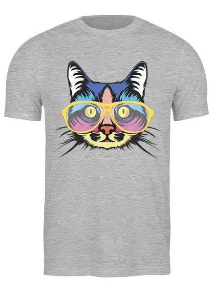 Заказать мужскую футболку в Москве. Футболка классическая Cats Here от oneredfoxstore@gmail.com - готовые дизайны и нанесение принтов.