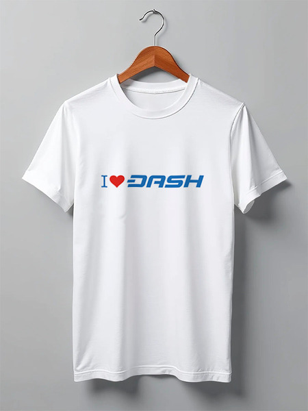 Заказать мужскую футболку в Москве. Футболка классическая I love dash от Константин Тотьмянин - готовые дизайны и нанесение принтов.