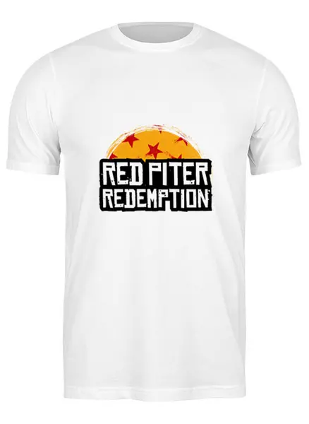 Заказать мужскую футболку в Москве. Футболка классическая Red Piter Redemption от kamal-creations - готовые дизайны и нанесение принтов.