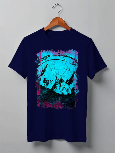 Заказать мужскую футболку в Москве. Футболка классическая Mountain Bike от oneredfoxstore@gmail.com - готовые дизайны и нанесение принтов.