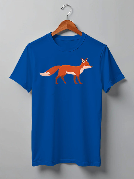 Заказать мужскую футболку в Москве. Футболка классическая Fox Here от oneredfoxstore@gmail.com - готовые дизайны и нанесение принтов.