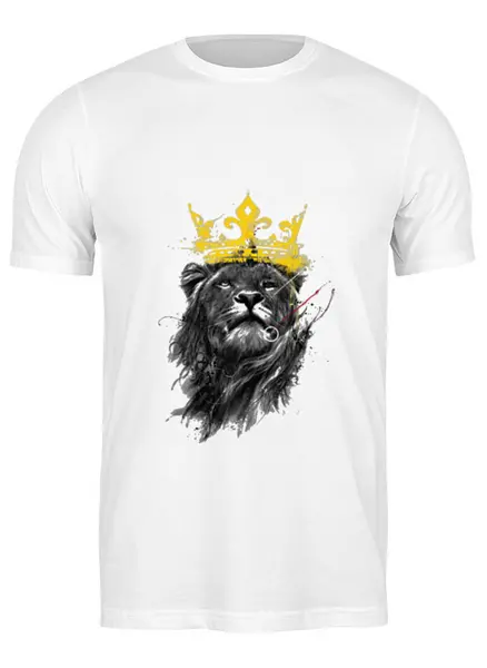 Заказать мужскую футболку в Москве. Футболка классическая Lion king от YellowCloverShop - готовые дизайны и нанесение принтов.