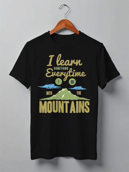 Заказать мужскую футболку в Москве. Футболка классическая Mountains от oneredfoxstore@gmail.com - готовые дизайны и нанесение принтов.