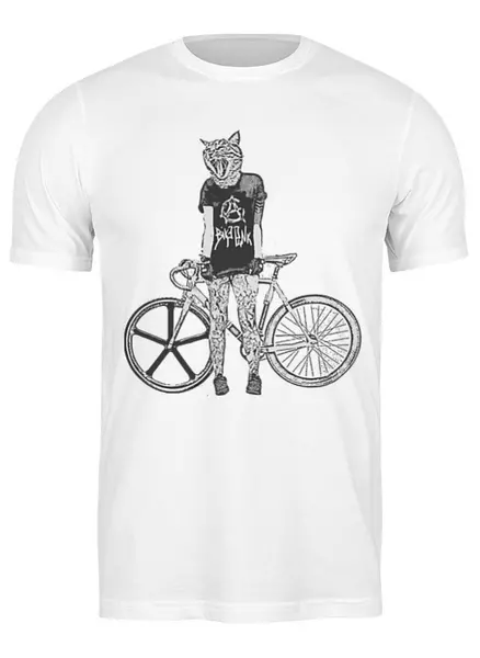 Заказать мужскую футболку в Москве. Футболка классическая Bike Punk  от oneredfoxstore@gmail.com - готовые дизайны и нанесение принтов.