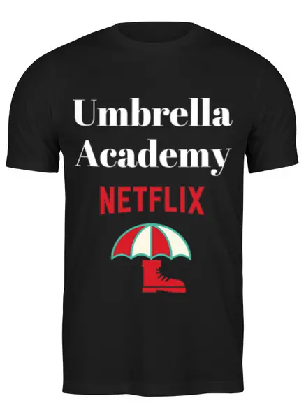 Заказать мужскую футболку в Москве. Футболка классическая UMBRELLA ACADEMY от robus - готовые дизайны и нанесение принтов.