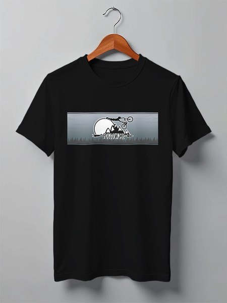 Заказать мужскую футболку в Москве. Футболка классическая Mountain Bike от oneredfoxstore@gmail.com - готовые дизайны и нанесение принтов.
