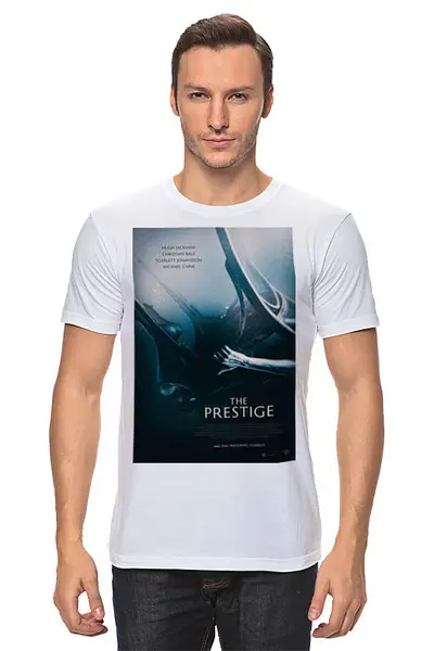 Заказать мужскую футболку в Москве. Футболка классическая Престиж / Prestige от kino.printio.ru - готовые дизайны и нанесение принтов.
