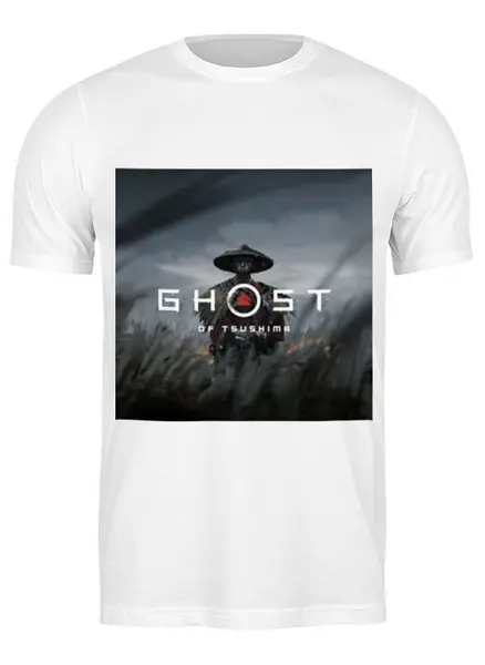 Заказать мужскую футболку в Москве. Футболка классическая Ghost of Tsushima от GeekFox  - готовые дизайны и нанесение принтов.