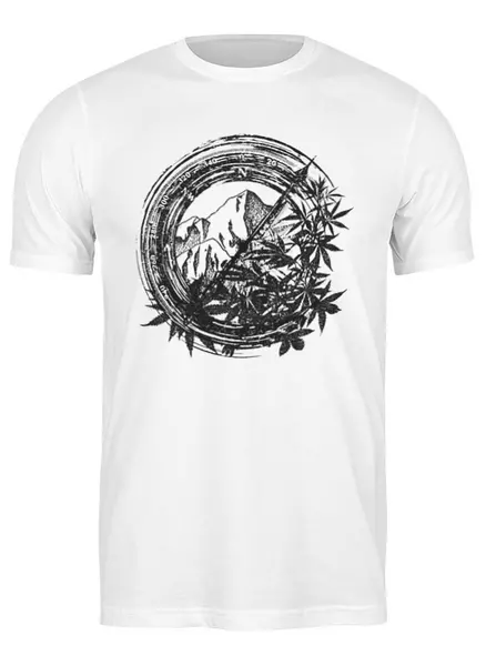 Заказать мужскую футболку в Москве. Футболка классическая Wild Weed от oneredfoxstore@gmail.com - готовые дизайны и нанесение принтов.