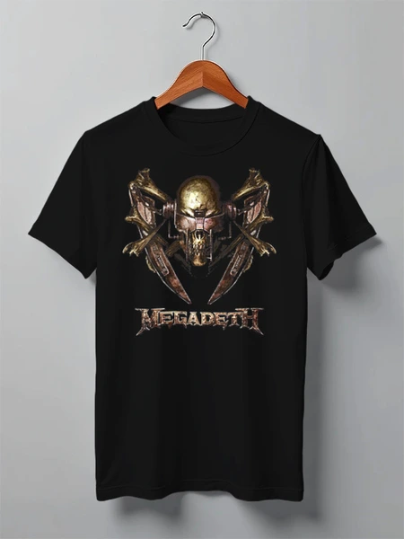 Заказать мужскую футболку в Москве. Футболка классическая Megadeth Band от Leichenwagen - готовые дизайны и нанесение принтов.