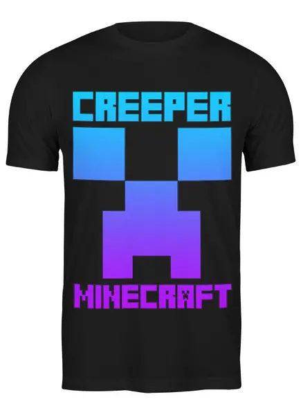Заказать мужскую футболку в Москве. Футболка классическая MINECRAFT CREEPER от weeert - готовые дизайны и нанесение принтов.