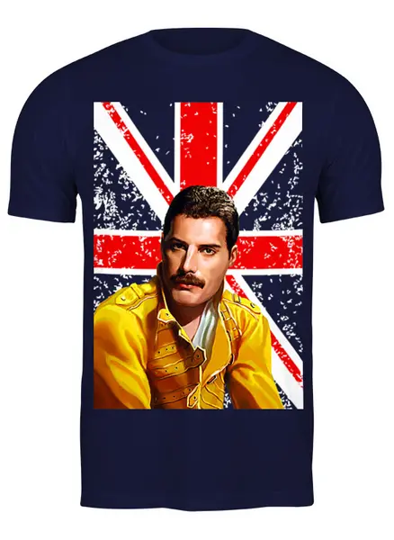 Заказать мужскую футболку в Москве. Футболка классическая Freddie Mercury от balden - готовые дизайны и нанесение принтов.