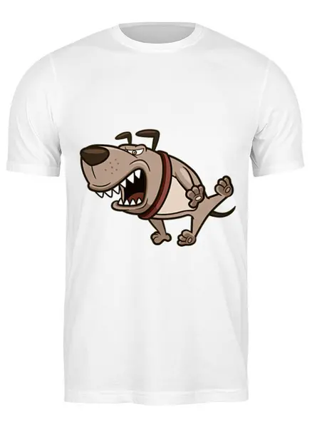 Заказать мужскую футболку в Москве. Футболка классическая Злой пёс от Zamula - готовые дизайны и нанесение принтов.