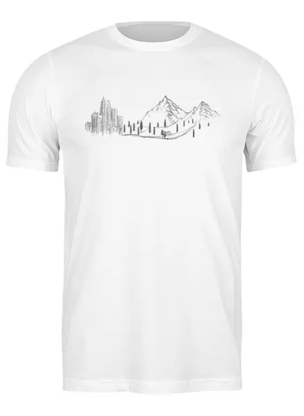Заказать мужскую футболку в Москве. Футболка классическая Ride MTB от oneredfoxstore@gmail.com - готовые дизайны и нанесение принтов.
