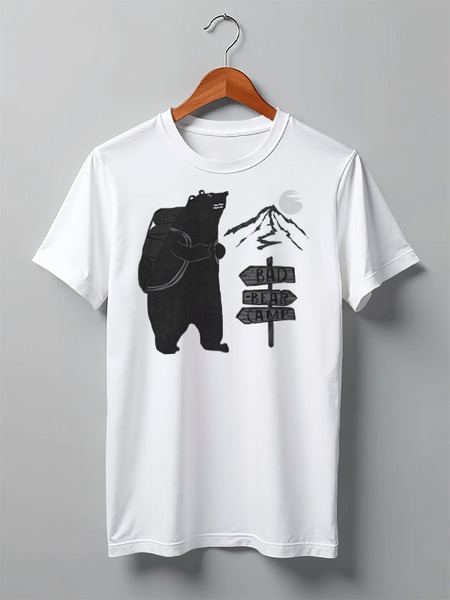 Заказать мужскую футболку в Москве. Футболка классическая Nomad Camp от oneredfoxstore@gmail.com - готовые дизайны и нанесение принтов.