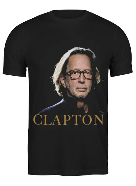 Заказать мужскую футболку в Москве. Футболка классическая Clapton от ritakiev - готовые дизайны и нанесение принтов.