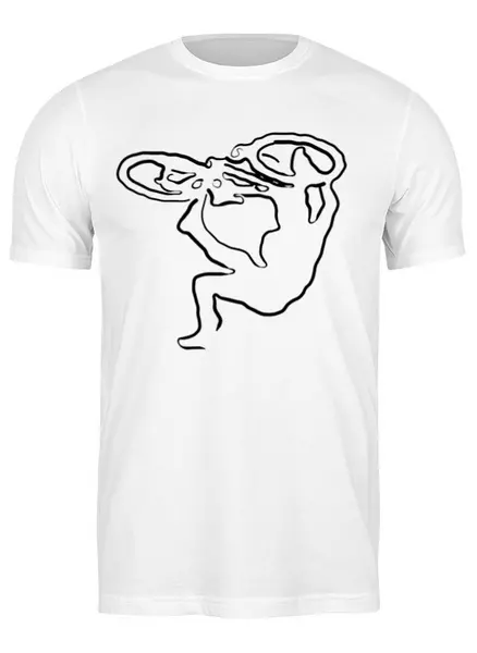 Заказать мужскую футболку в Москве. Футболка классическая Mountain Bike от oneredfoxstore@gmail.com - готовые дизайны и нанесение принтов.