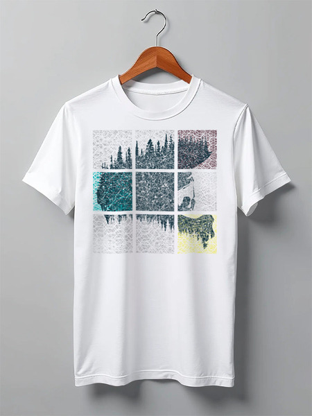 Заказать мужскую футболку в Москве. Футболка классическая Mountain Bike от oneredfoxstore@gmail.com - готовые дизайны и нанесение принтов.