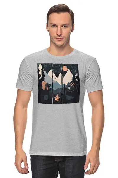 Заказать мужскую футболку в Москве. Футболка классическая Wild Indians от oneredfoxstore@gmail.com - готовые дизайны и нанесение принтов.