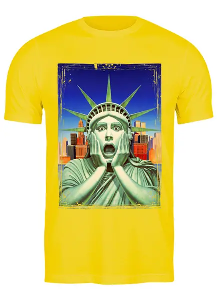 Заказать мужскую футболку в Москве. Футболка классическая ❖Statue Of Liberty❖ от balden - готовые дизайны и нанесение принтов.