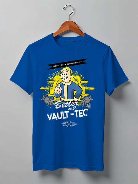 Заказать мужскую футболку в Москве. Футболка классическая Vault Boy от printik - готовые дизайны и нанесение принтов.