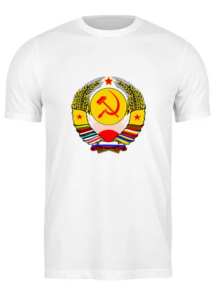 Заказать мужскую футболку в Москве. Футболка классическая Серп и молот от THE_NISE  - готовые дизайны и нанесение принтов.