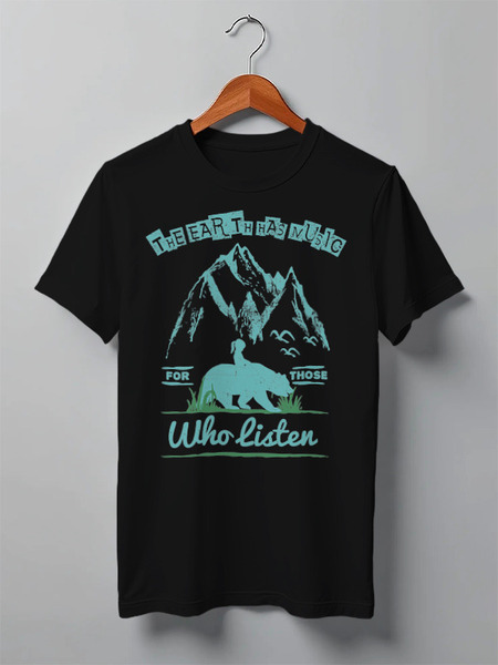 Заказать мужскую футболку в Москве. Футболка классическая Bear Here от oneredfoxstore@gmail.com - готовые дизайны и нанесение принтов.