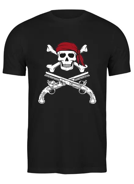 Заказать мужскую футболку в Москве. Футболка классическая Реальные пираты от Александр - готовые дизайны и нанесение принтов.
