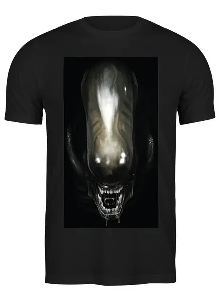 Заказать мужскую футболку в Москве. Футболка классическая Alien / Чужой от crash - готовые дизайны и нанесение принтов.