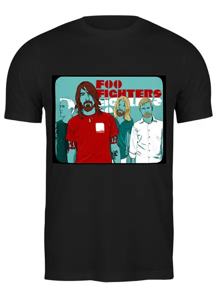 Заказать мужскую футболку в Москве. Футболка классическая Foo Fighters от Fedor - готовые дизайны и нанесение принтов.